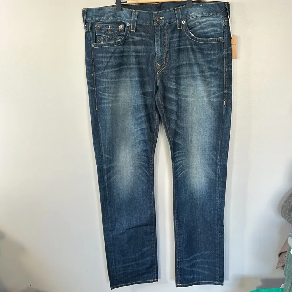 True Religion Men’s Geno Relaxed‎ Slim Dark Wash Jeans Sz 40 Urban Dweller